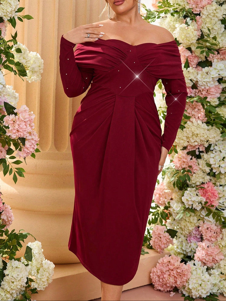 Rochie midi SHEIN, vișiniu