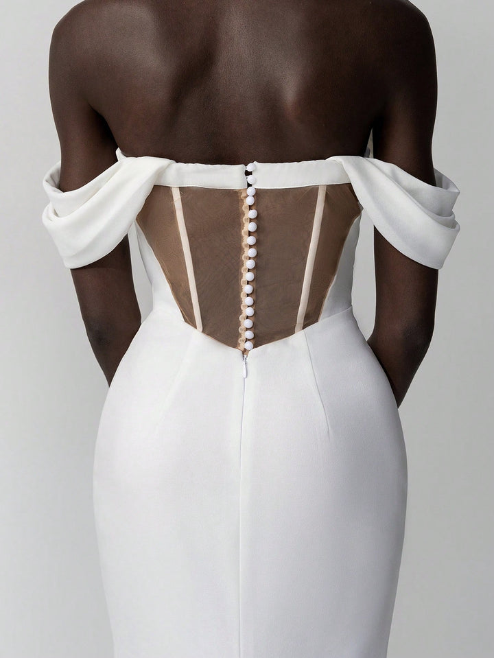 Rochie de mireasă SHEIN, bej