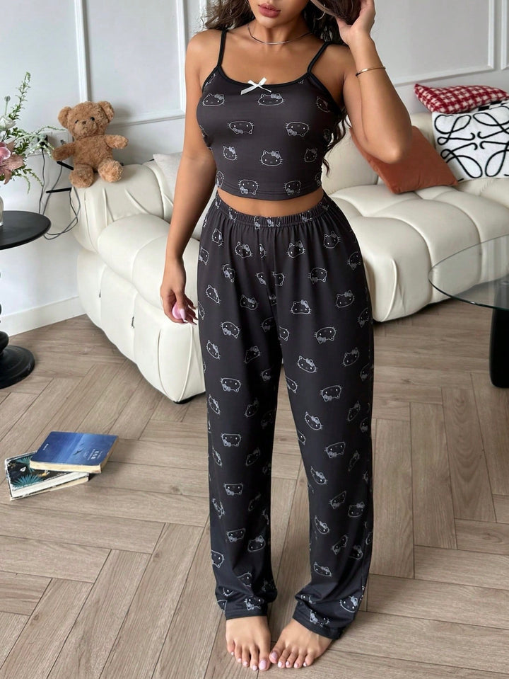 Compleu pijamale SHEIN, negru