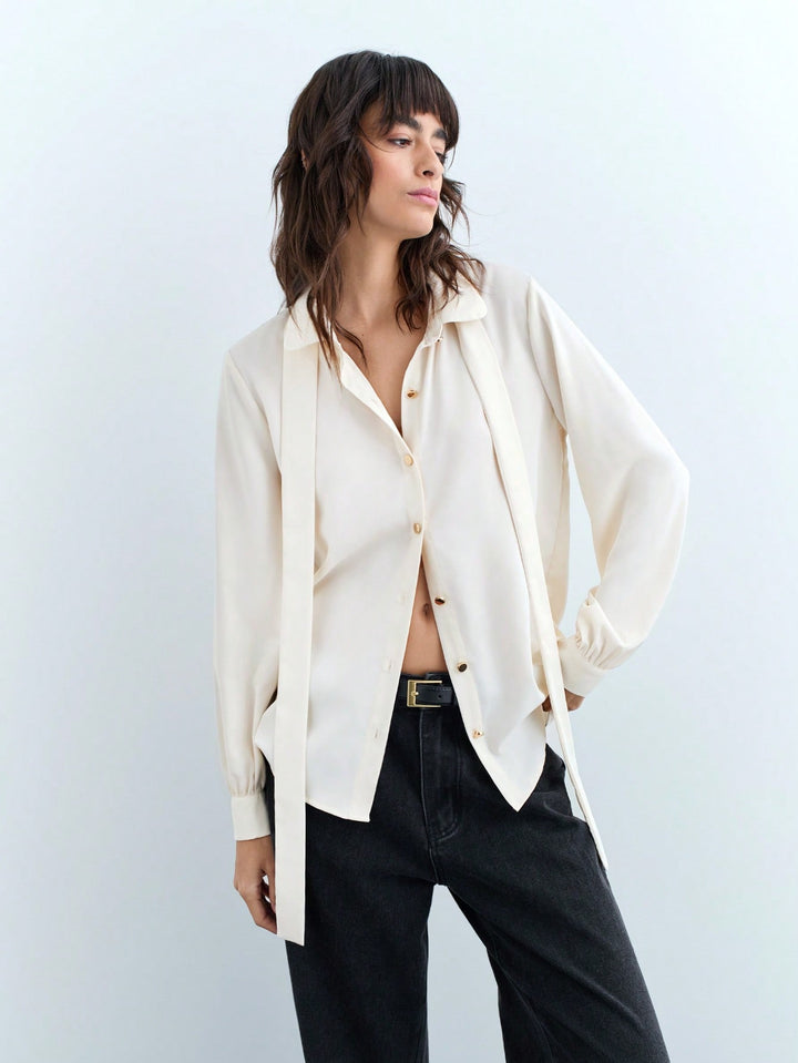SHEIN blúz, bézs