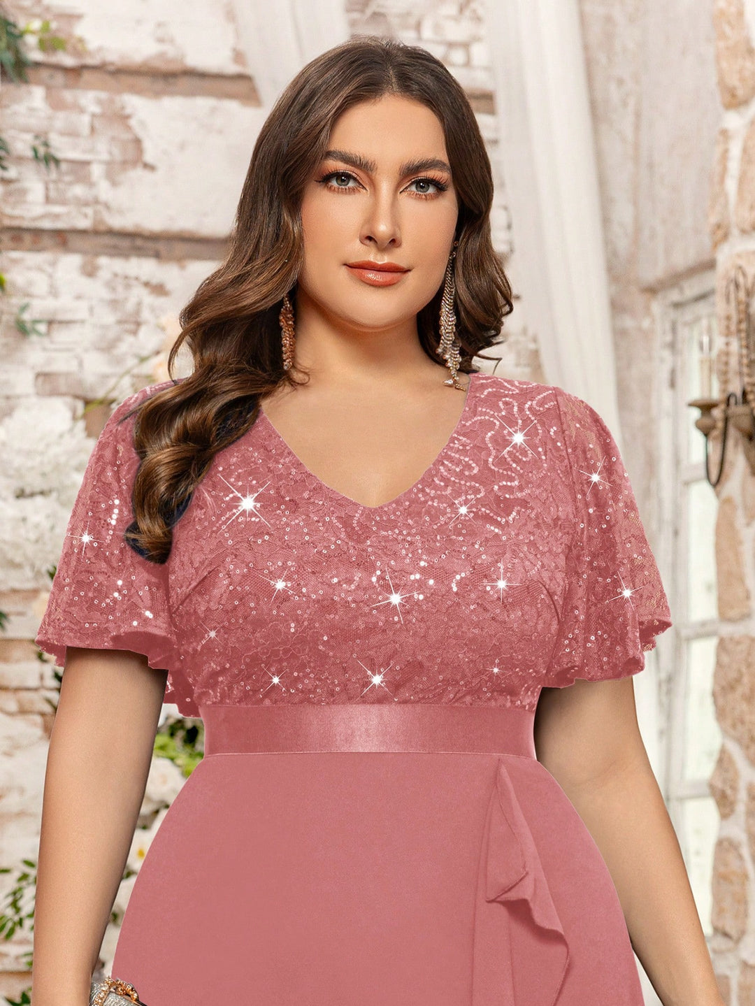 Rochie de ocazie SHEIN, roz