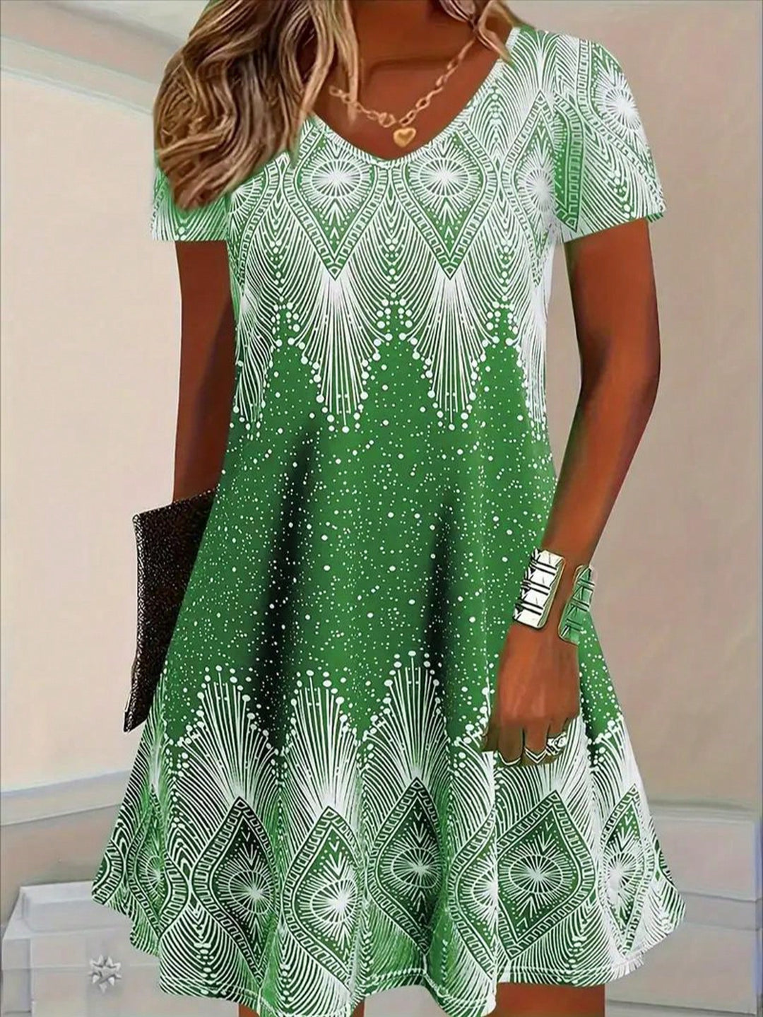 Rochie midi SHEIN, verde