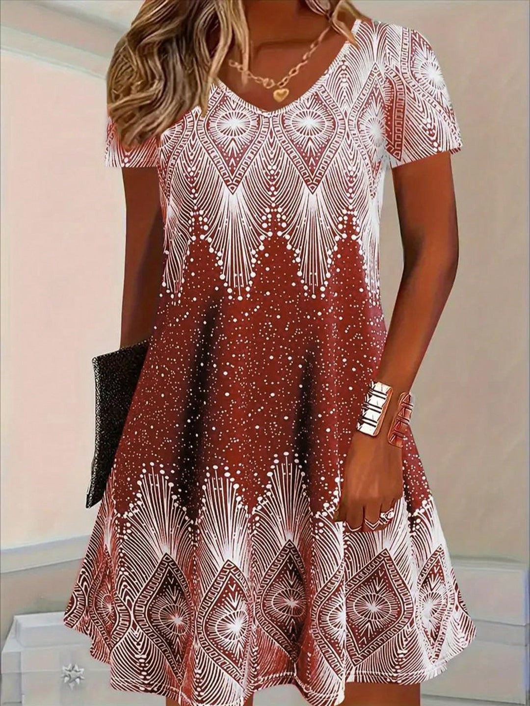 Rochie midi SHEIN, roșu