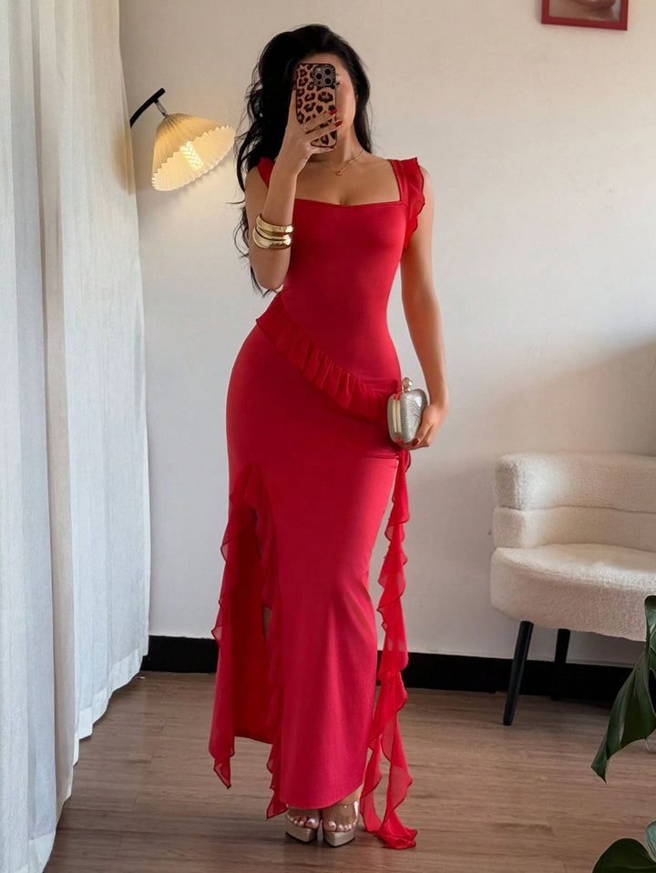 SHEIN maxi ruha, piros