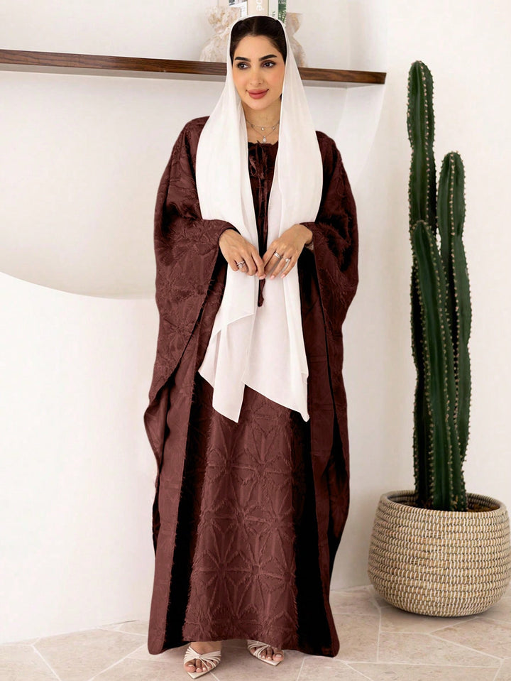 Set caftan și jalabiya SHEIN, maro