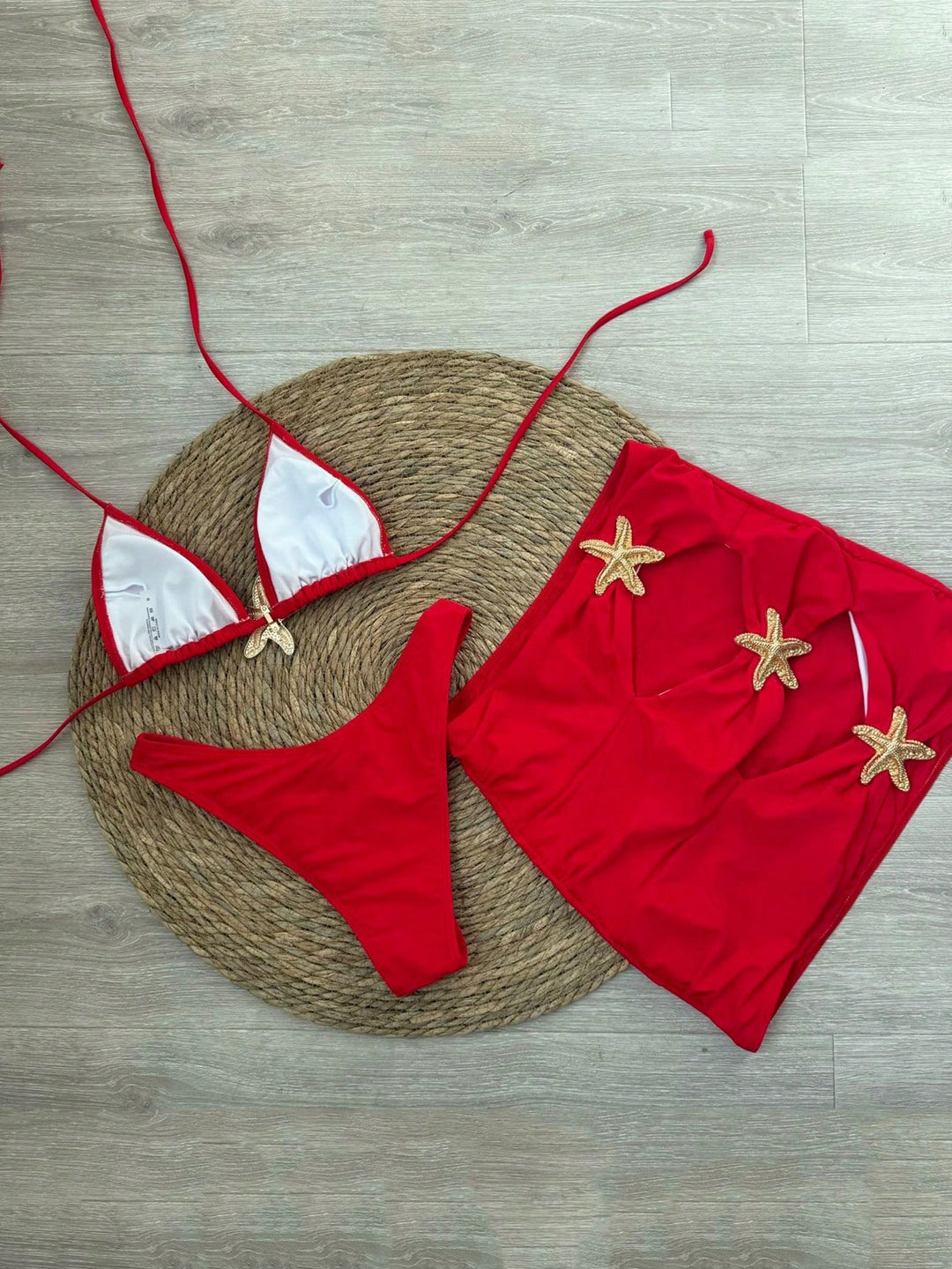 Set bikini SHEIN, roșu