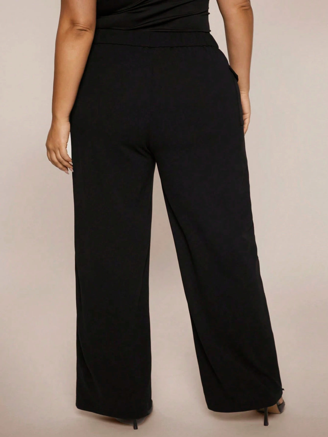 Shein Curve+ nadrág, fekete