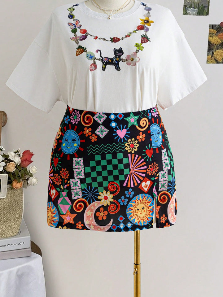 Fustă maxi SHEIN, mix culori