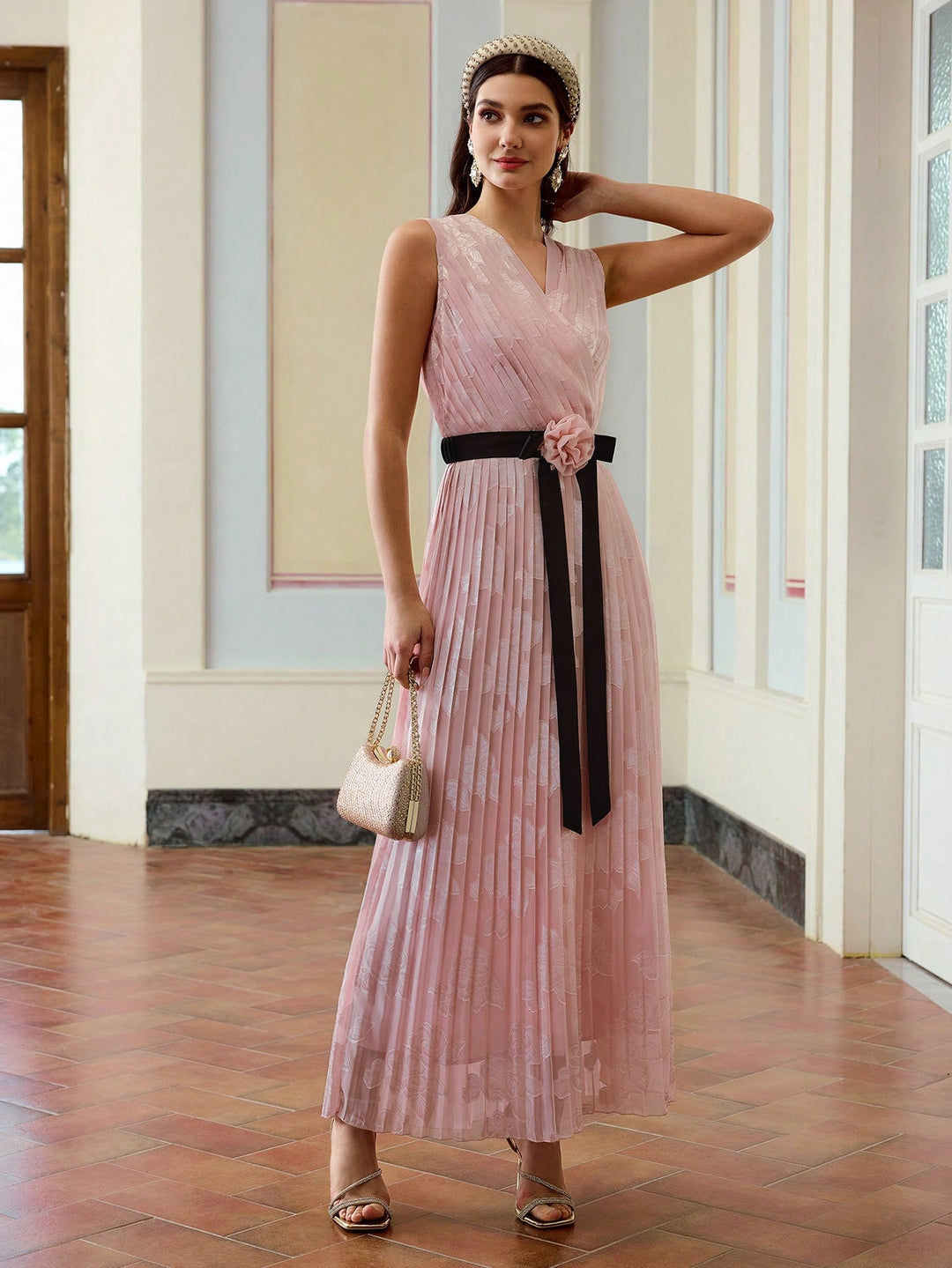 Rochie maxi SHEIN, roz
