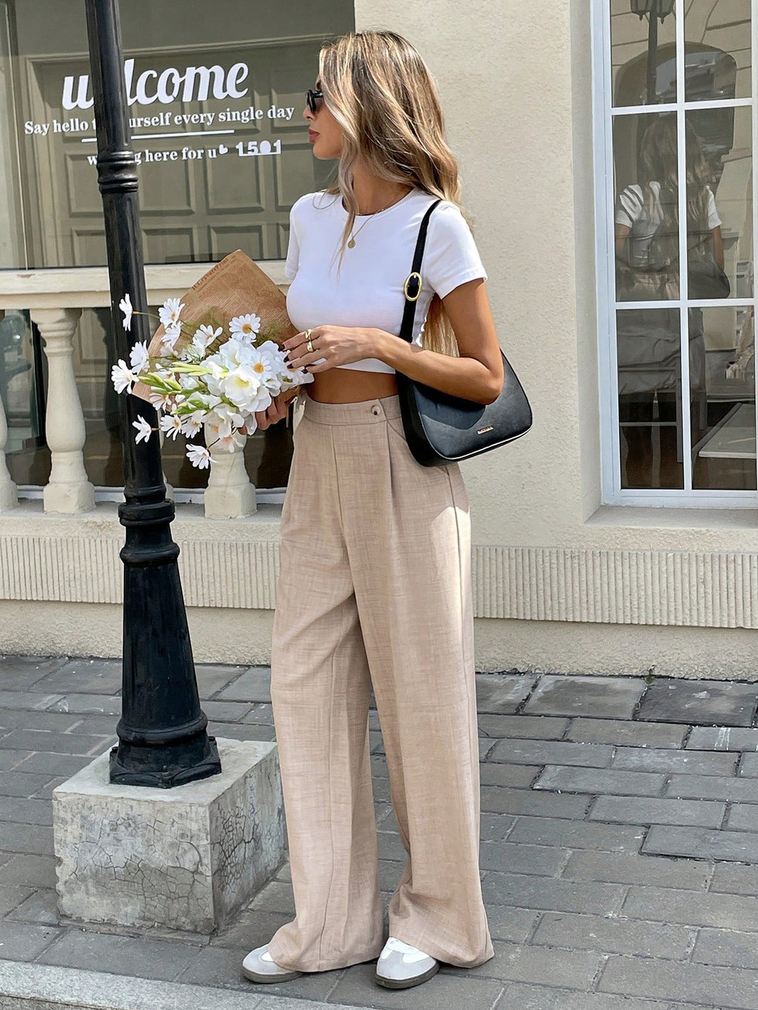 Pantaloni SHEIN, portocaliu