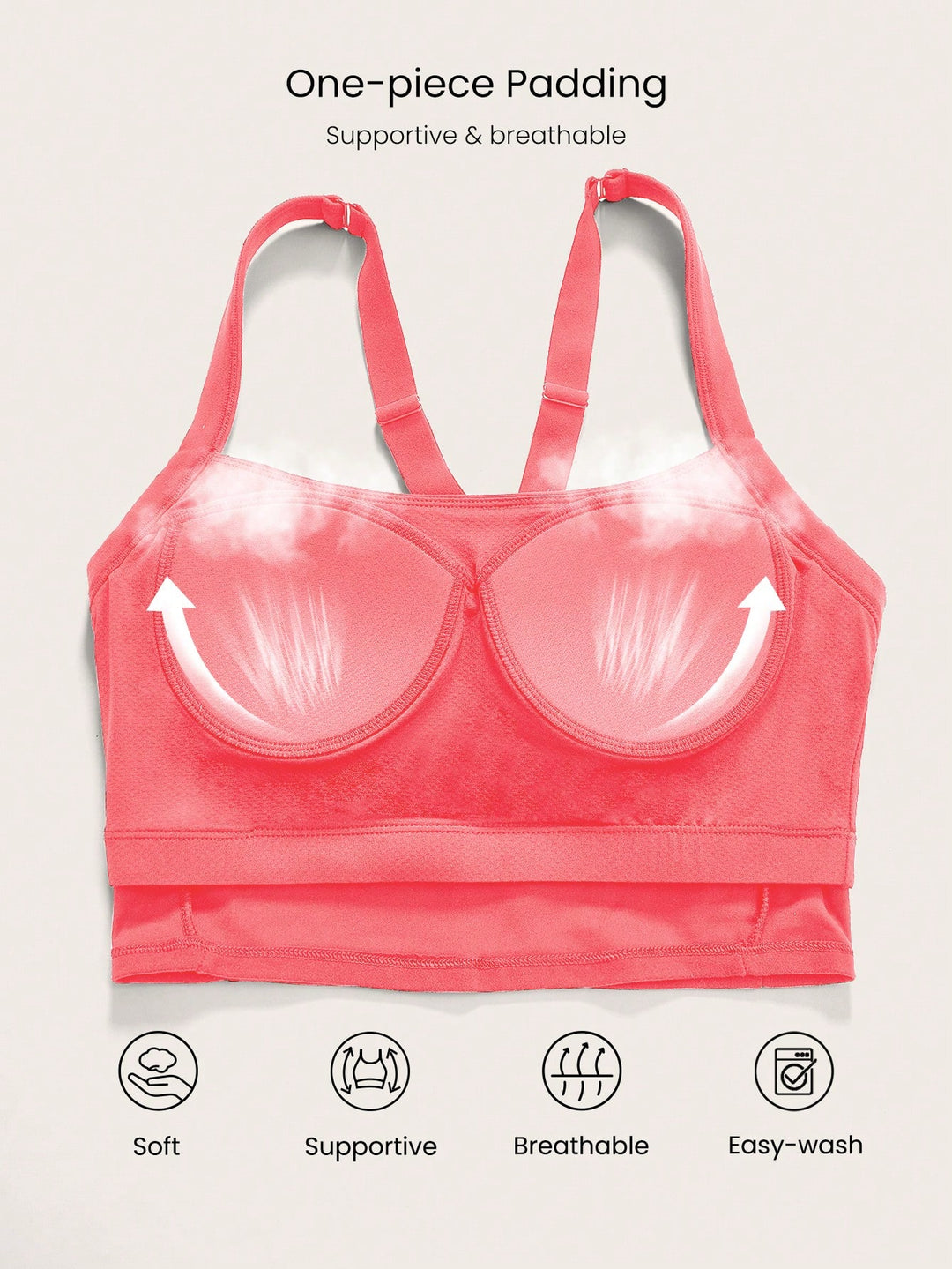 SHEIN sportmelltartó, rózsaszín