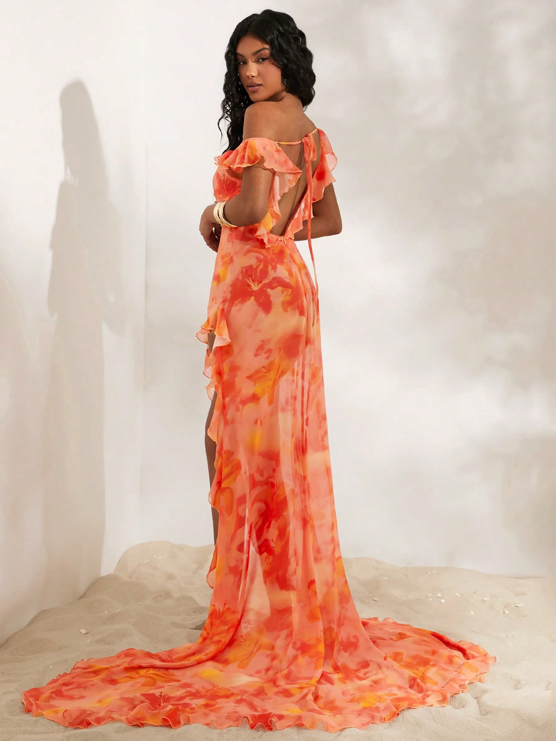 SHEIN narancssárga maxi ruha
