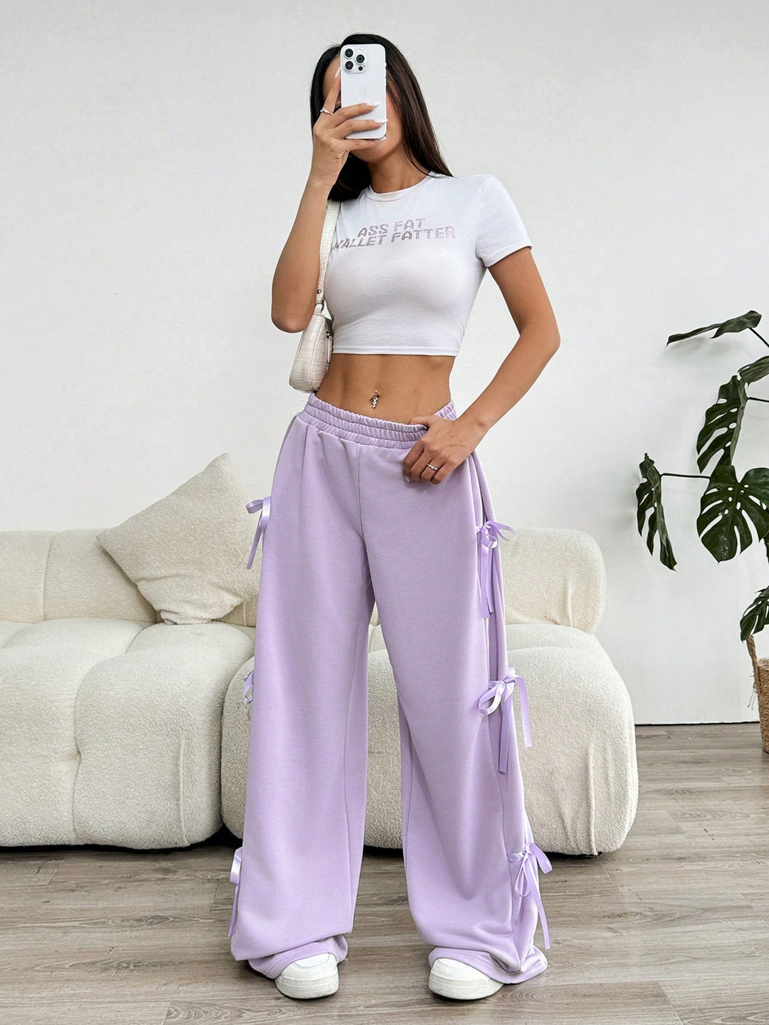Pantaloni SHEIN, mov