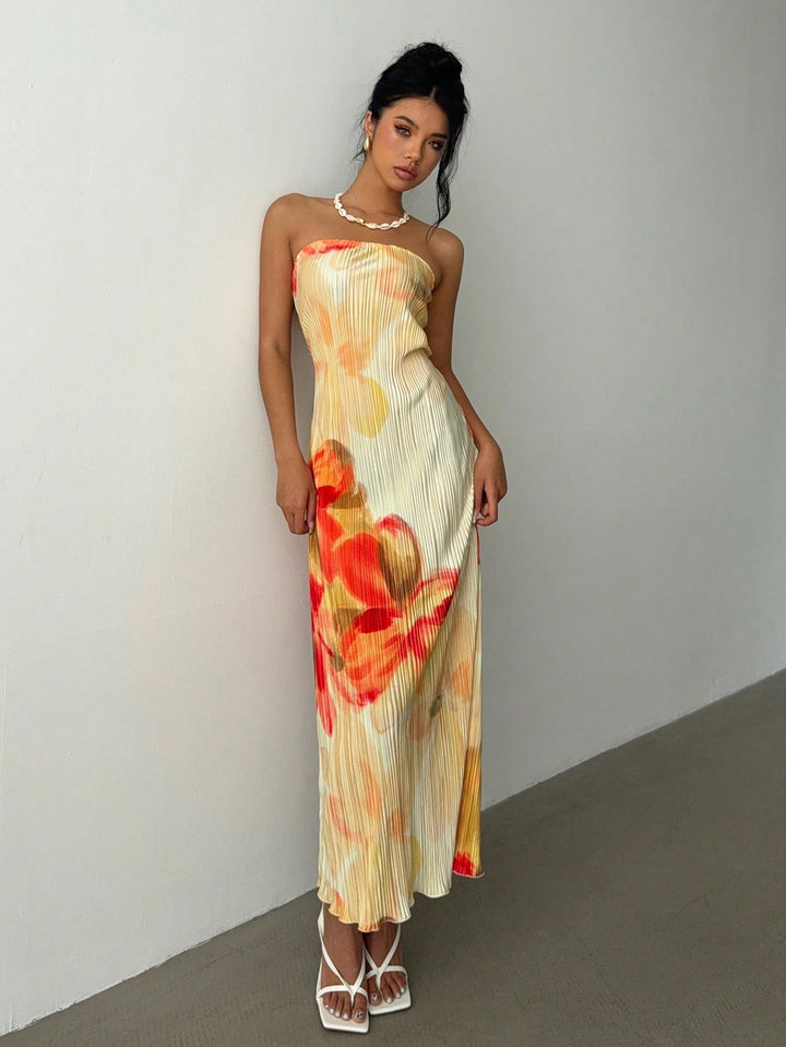 Rochie maxi SHEIN, portocaliu