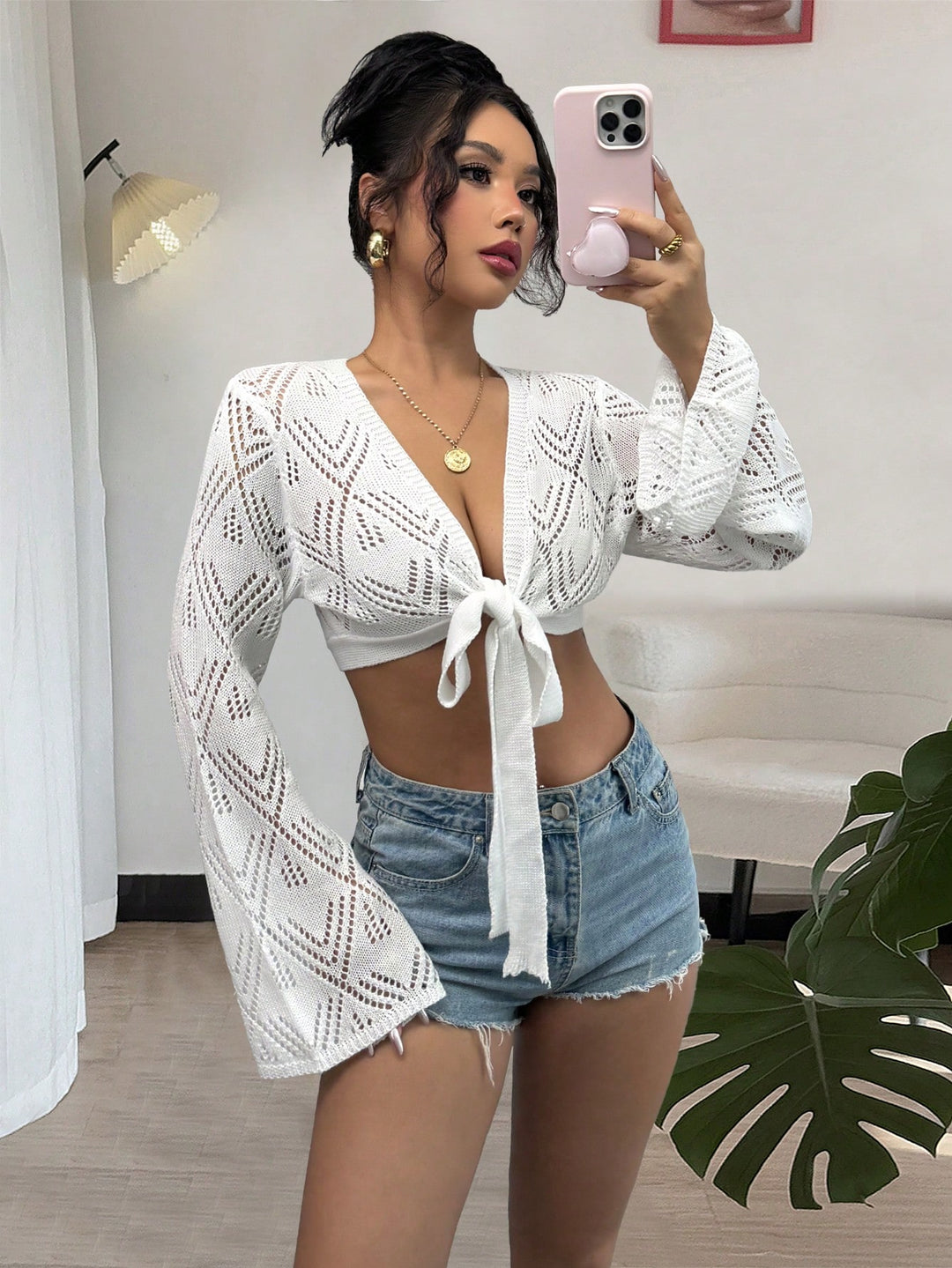 Top SHEIN, alb