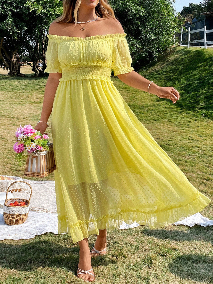 SHEIN maxi ruha, sárga
