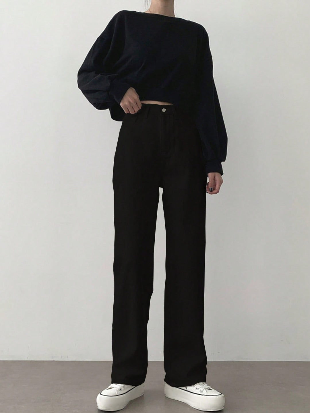 Pantaloni SHEIN, negru