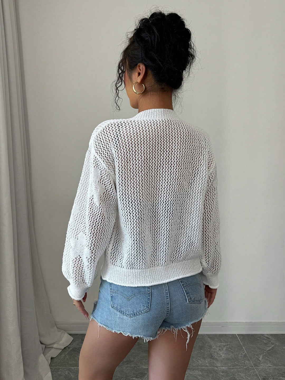 Cardigan SHEIN, alb