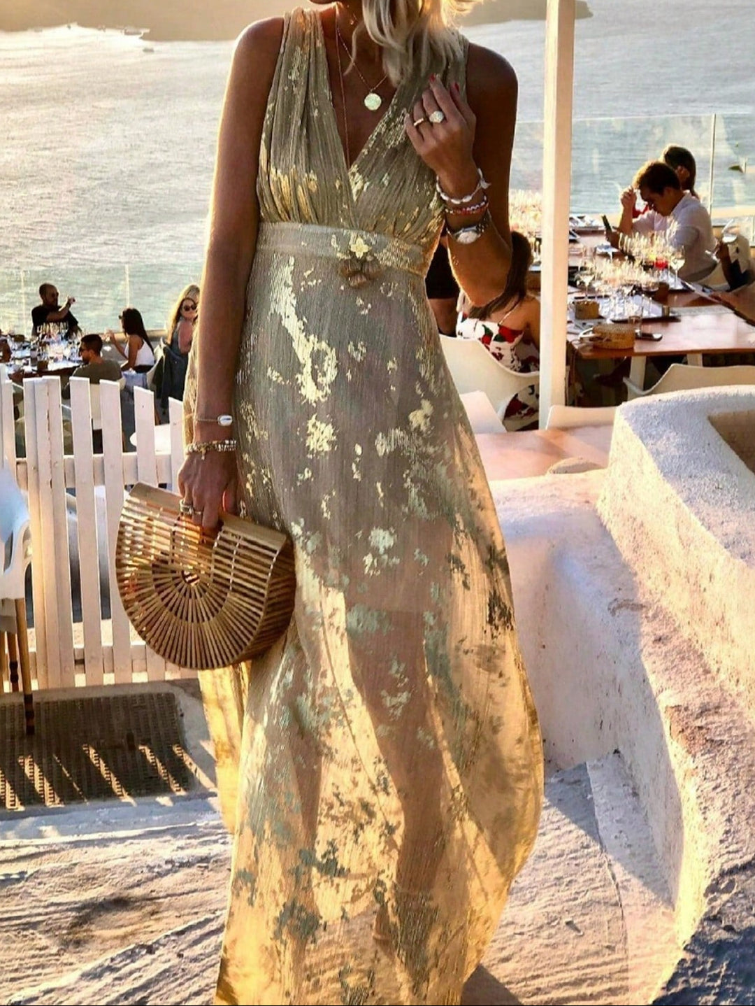 SHEIN Maxi ruha, arany