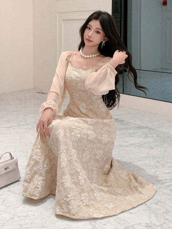 Rochie midi SHEIN, bej