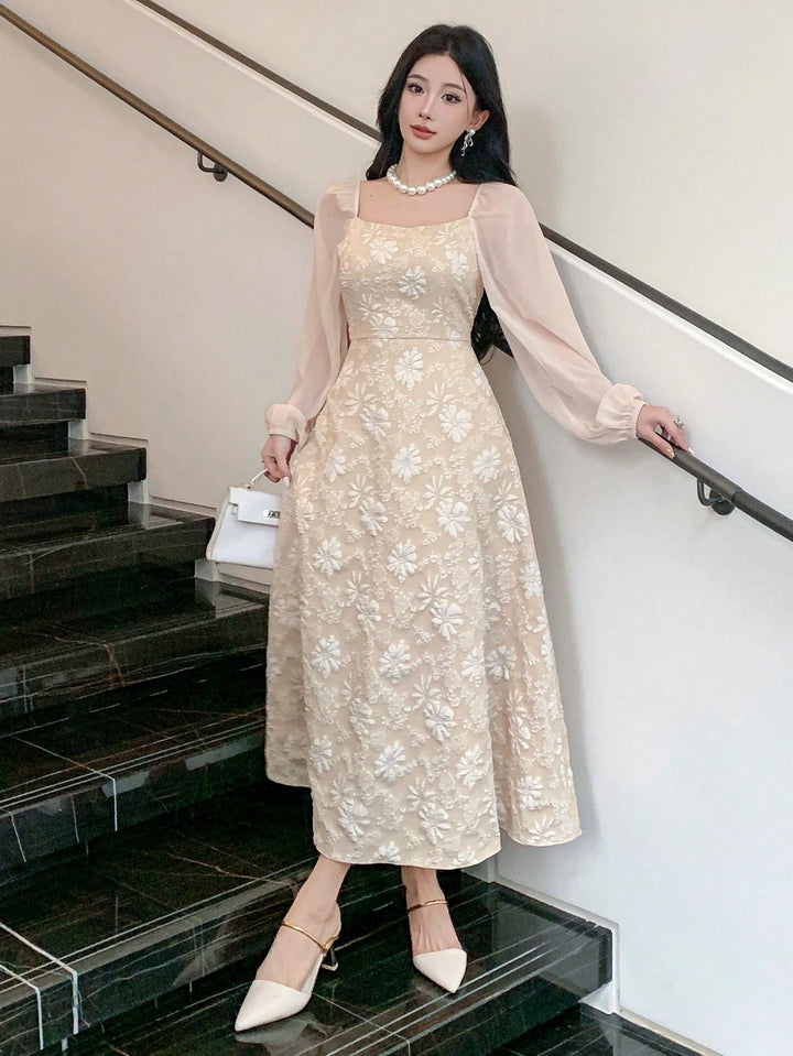 Rochie midi SHEIN, bej