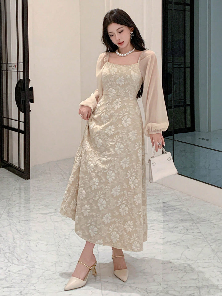 Rochie midi SHEIN, bej