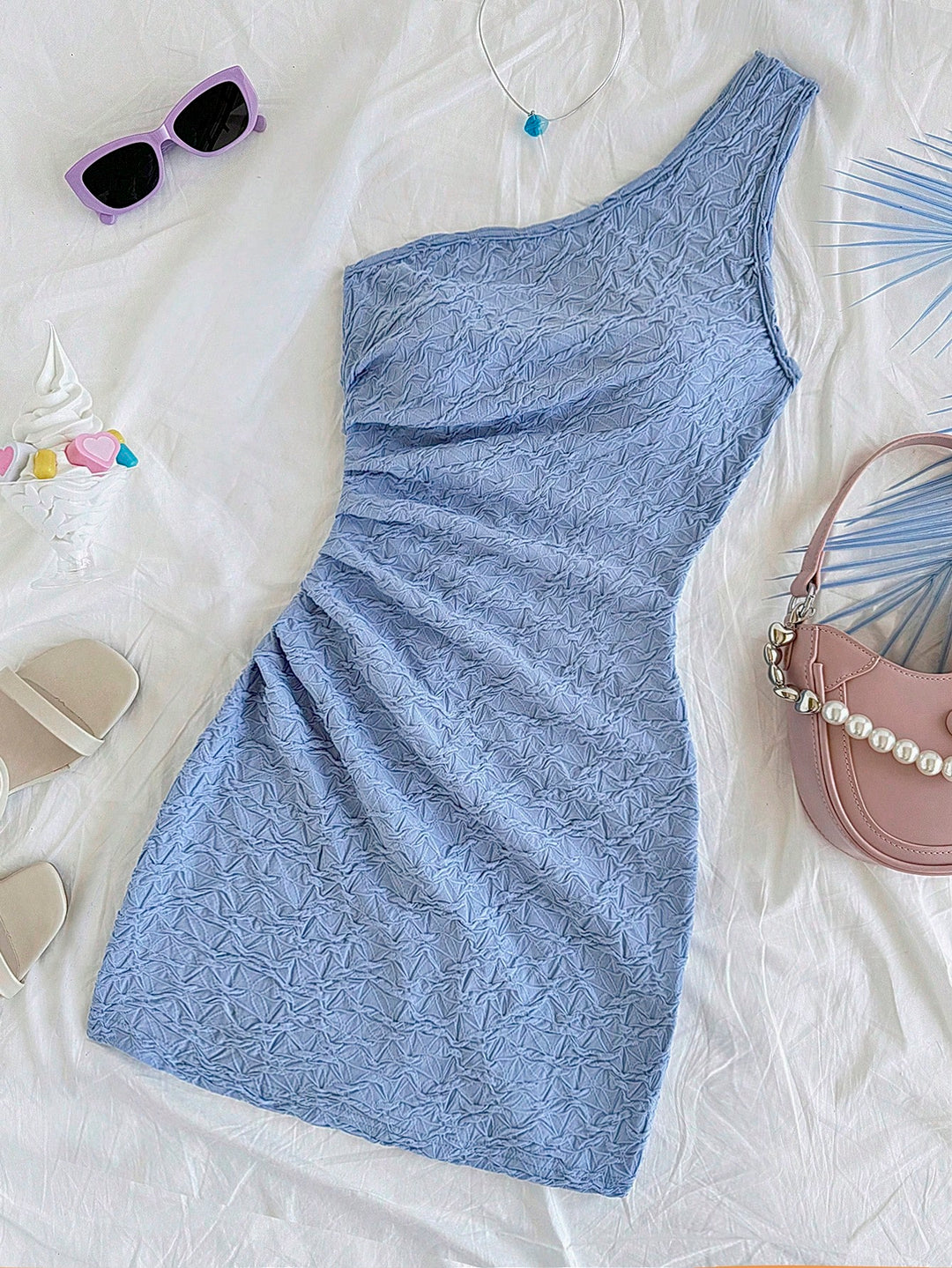 SHEIN mini ruha, kék
