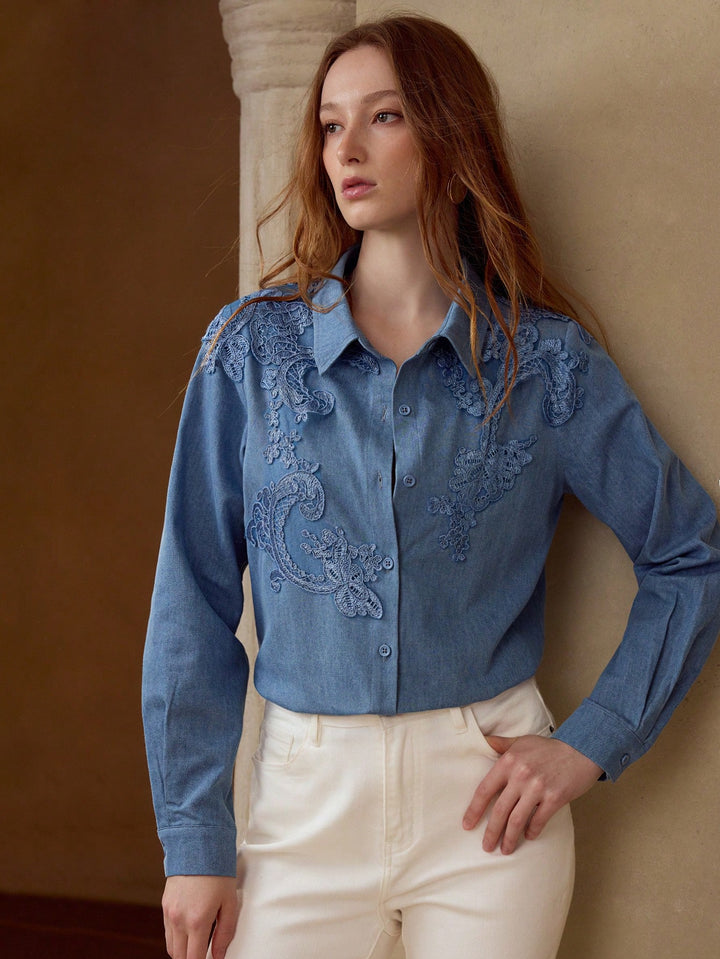 Bluza din denim SHEIN