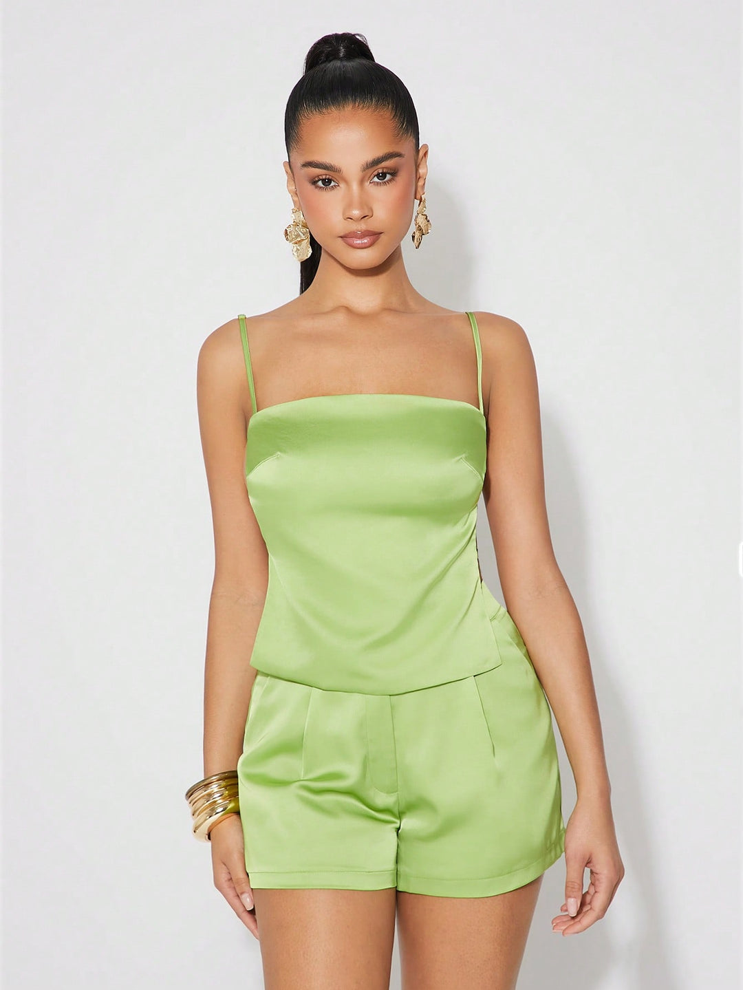 Pantaloni scurți SHEIN, verde