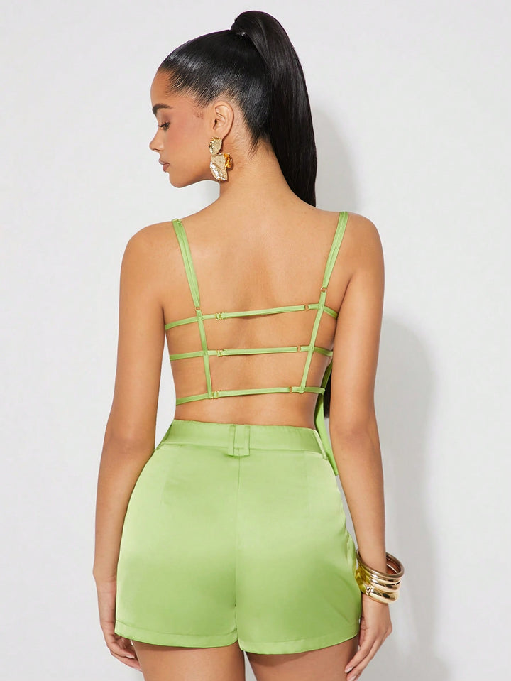 Pantaloni scurți SHEIN, verde
