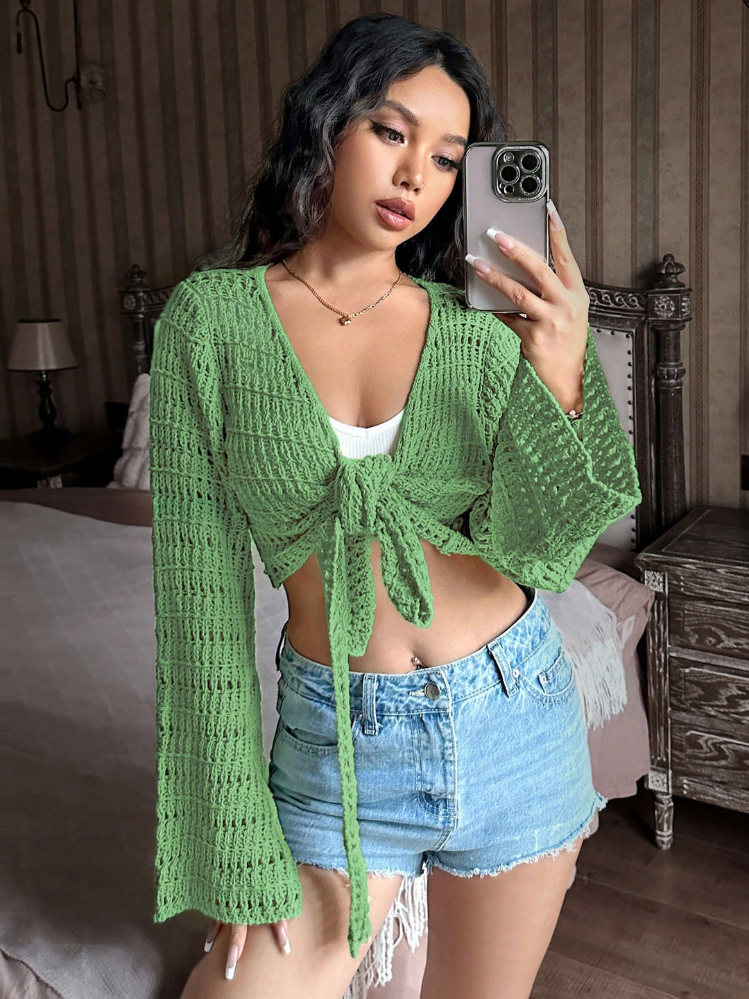 Cardigan SHEIN, verde