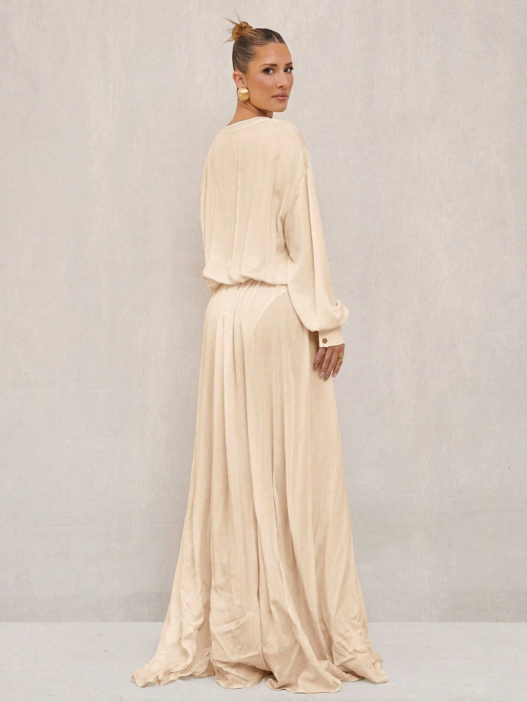 SHEIN maxi ruha, khaki