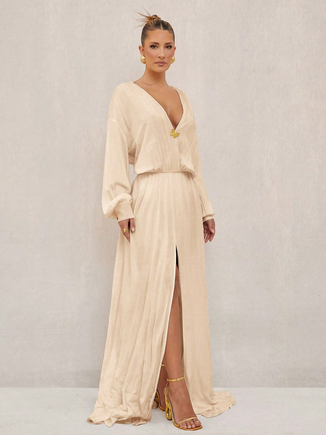 SHEIN maxi ruha, khaki