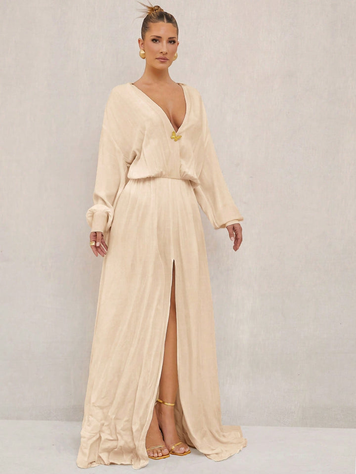 SHEIN maxi ruha, khaki