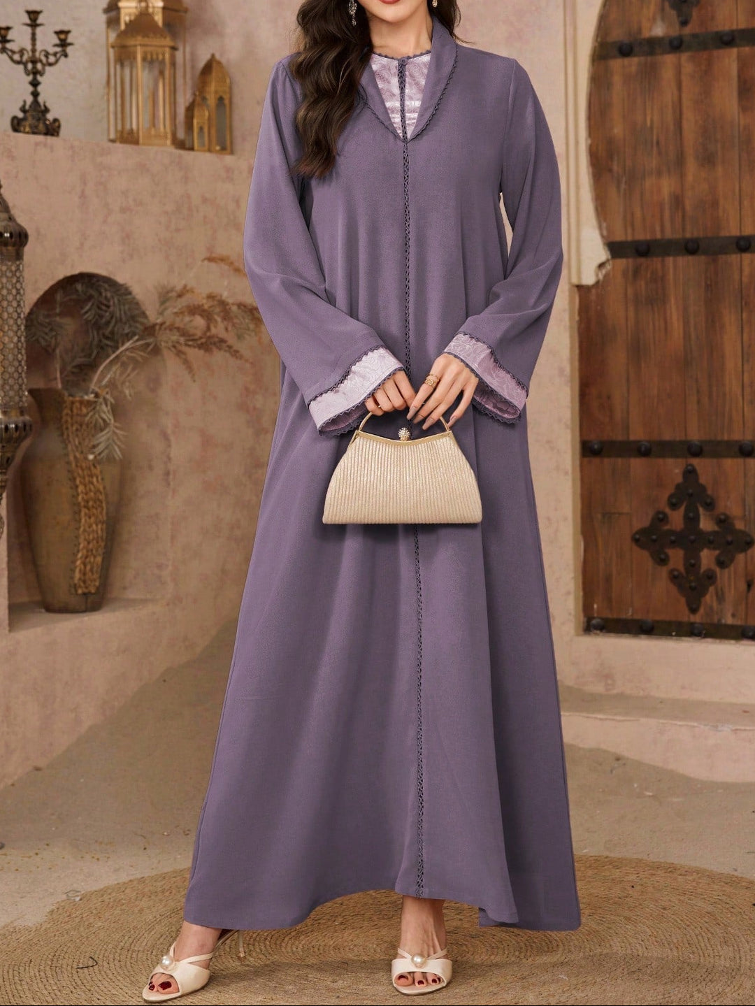 Shein maxi ruha, lila