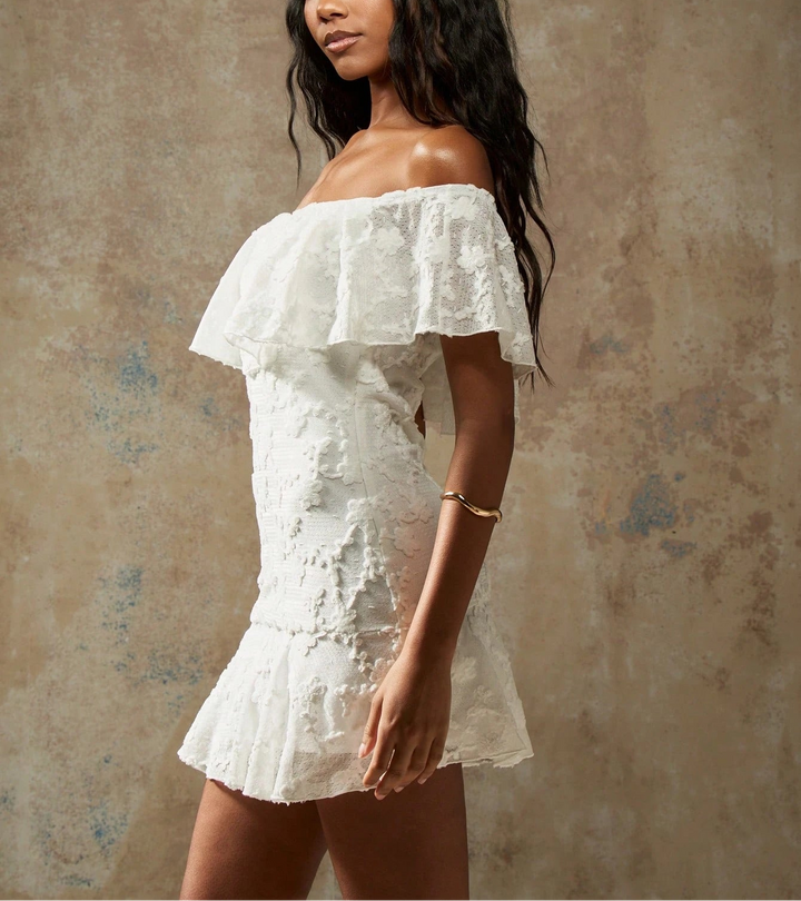 Shein mini dress, white