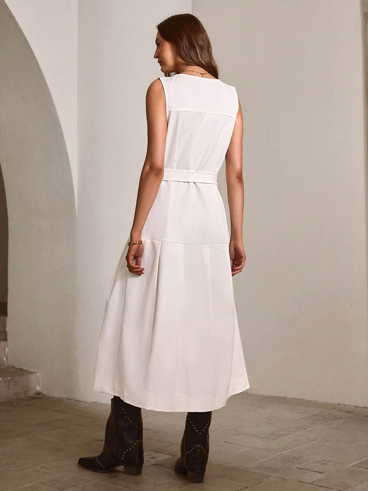 Rochie maxi SHEIN, alb