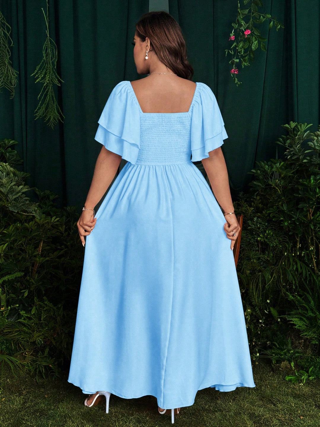 SHEIN kék maxi ruha