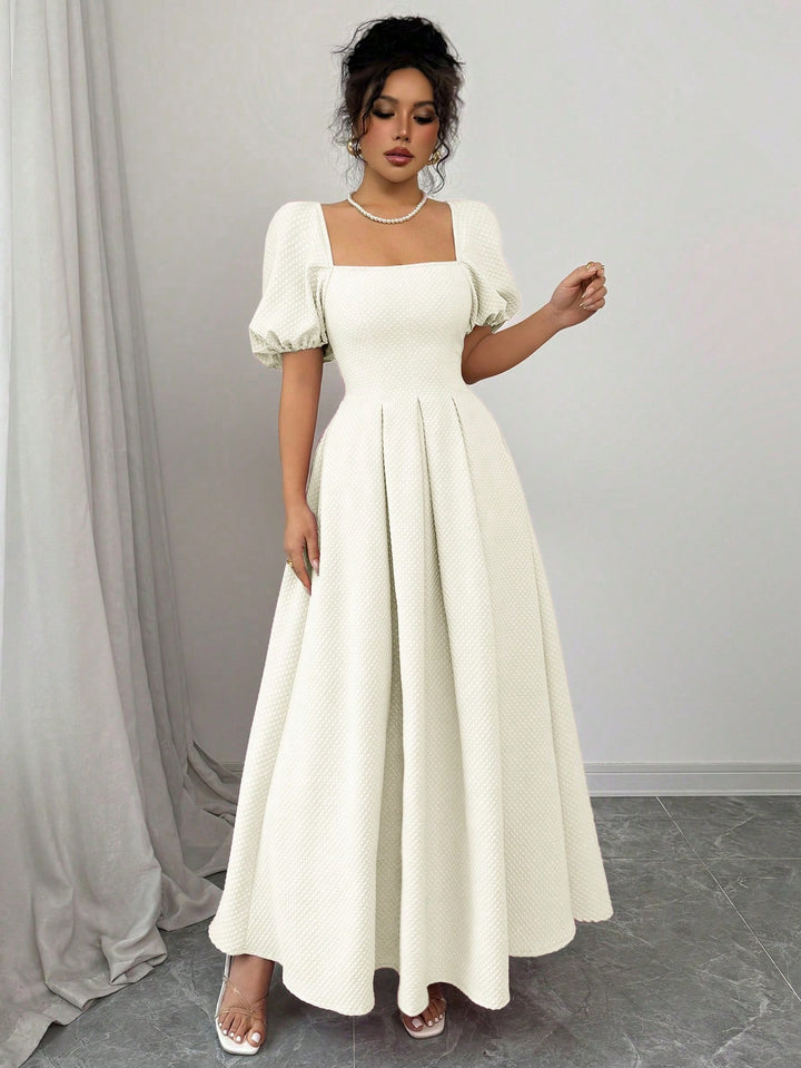 Rochie maxi SHEIN, crem