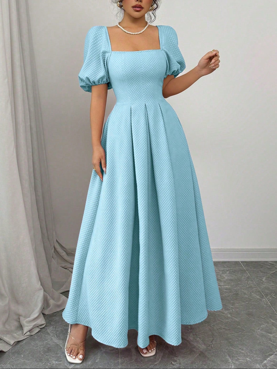 Shein maxi ruha, kék