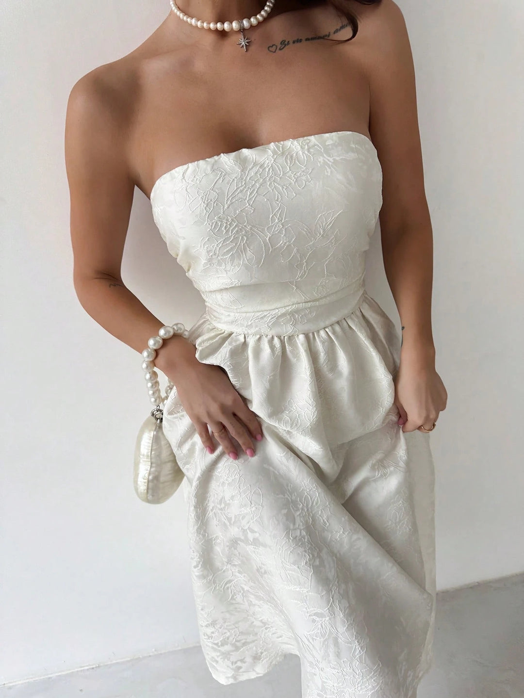 Rochie mini Shein, crem