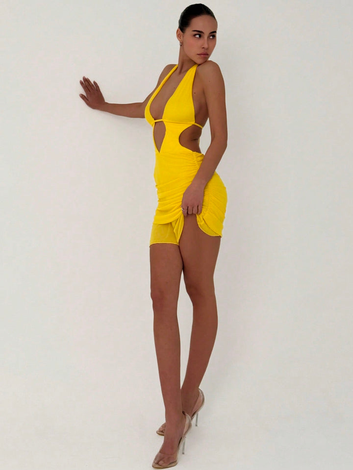 Rochie mini SHEIN, galben