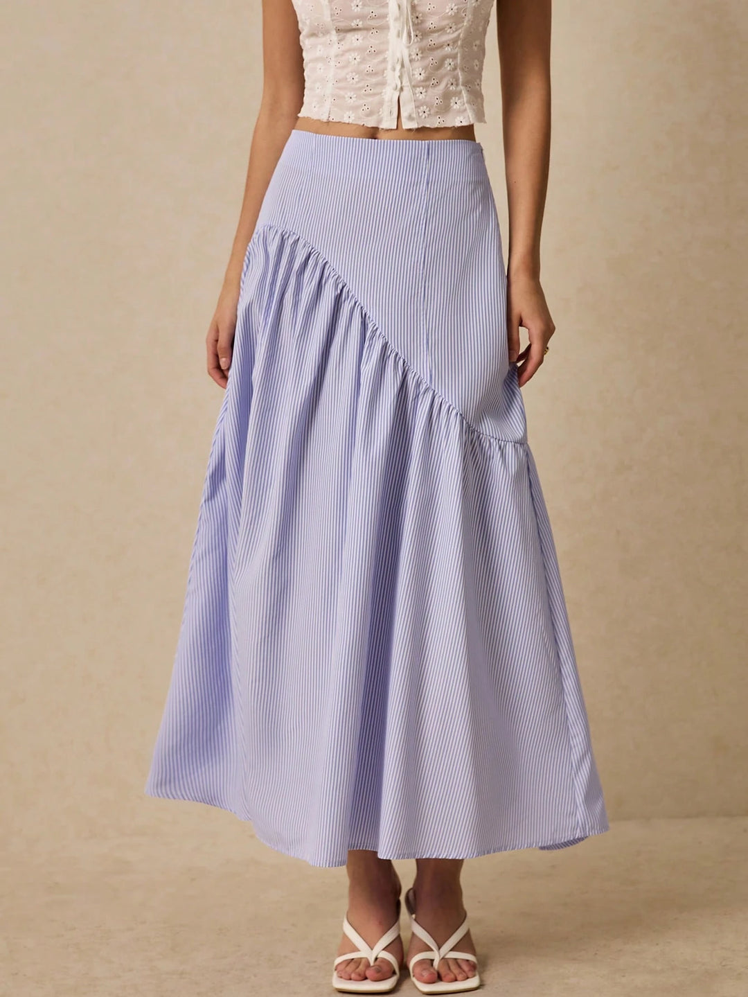 Fustă midi Poeselle by Shein, mix culori