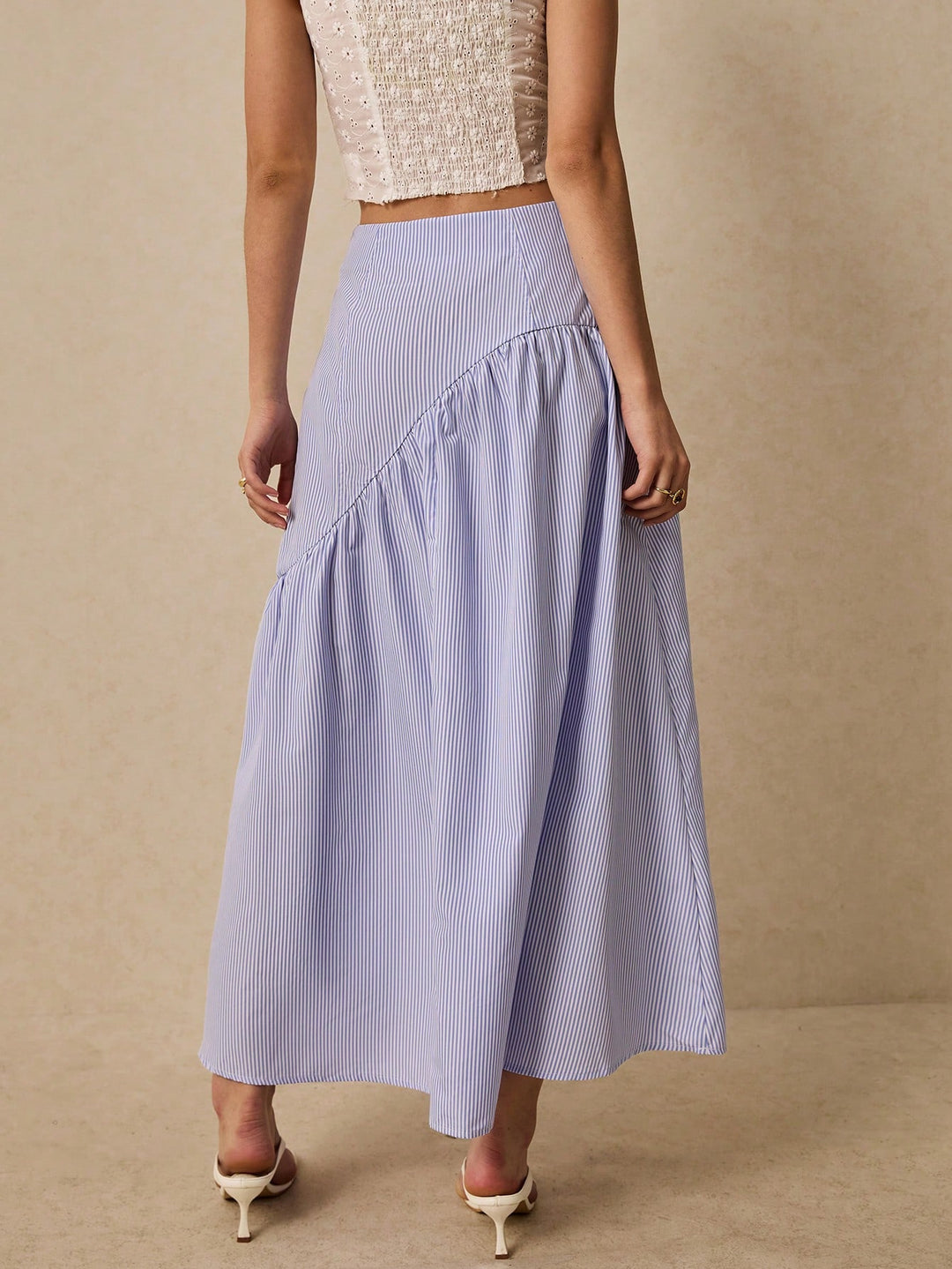 Fustă midi Poeselle by Shein, mix culori