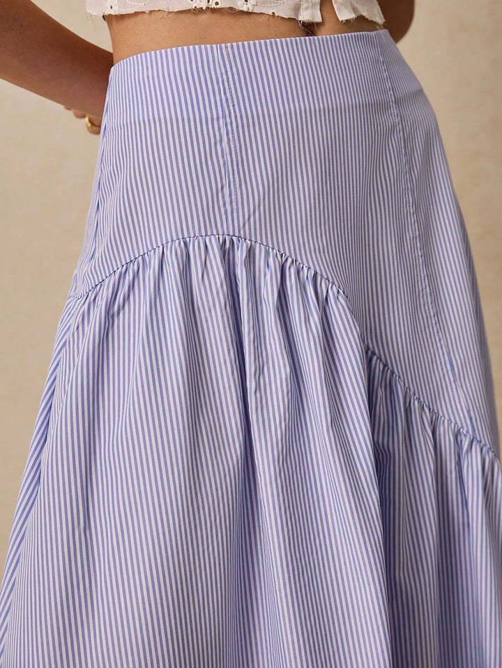 Fustă midi Poeselle by Shein, mix culori