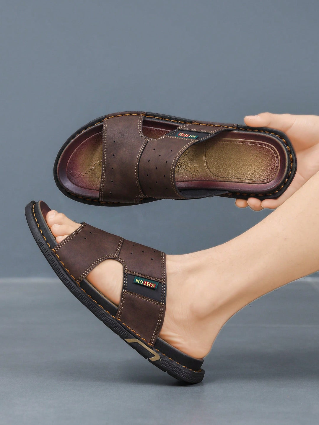 SHEIN Brown Flip Flops