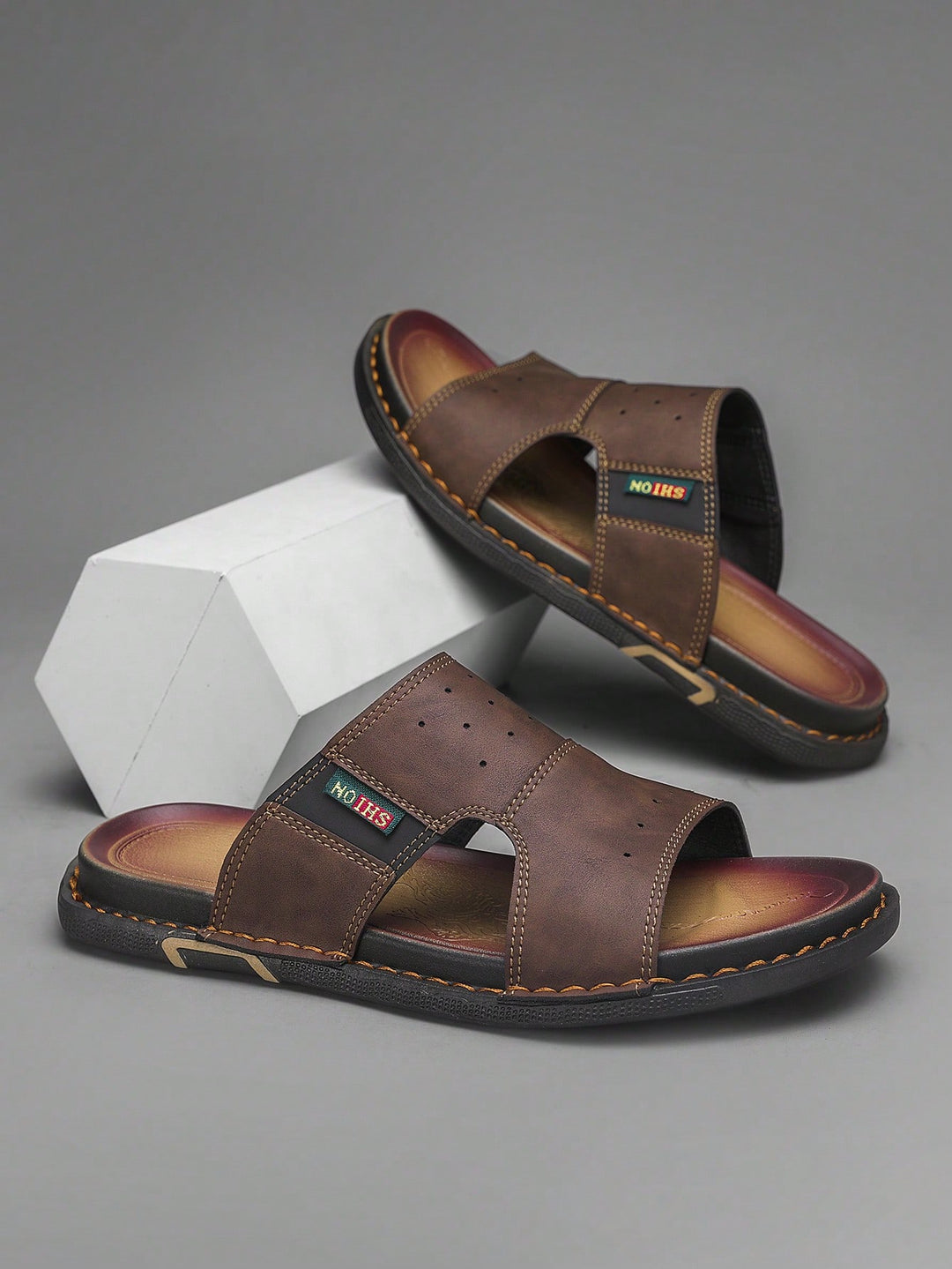 SHEIN Brown Flip Flops