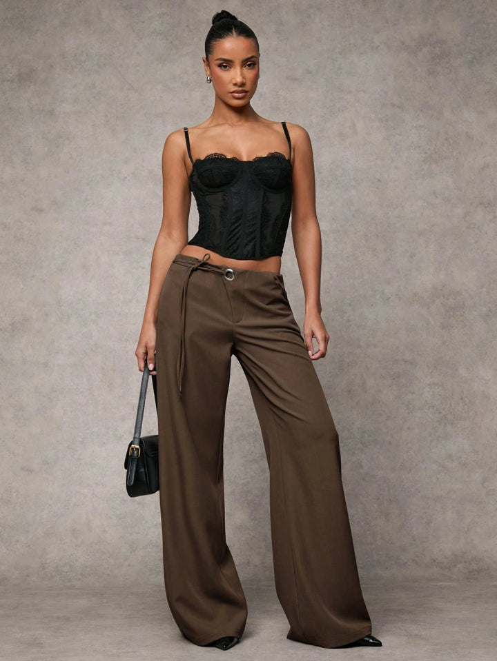 Pantaloni SHEIN, maro