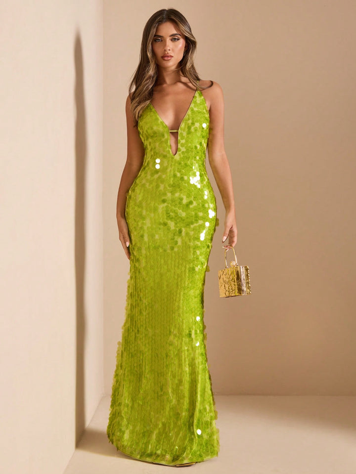 Rochie de ocazie SHEIN, verde
