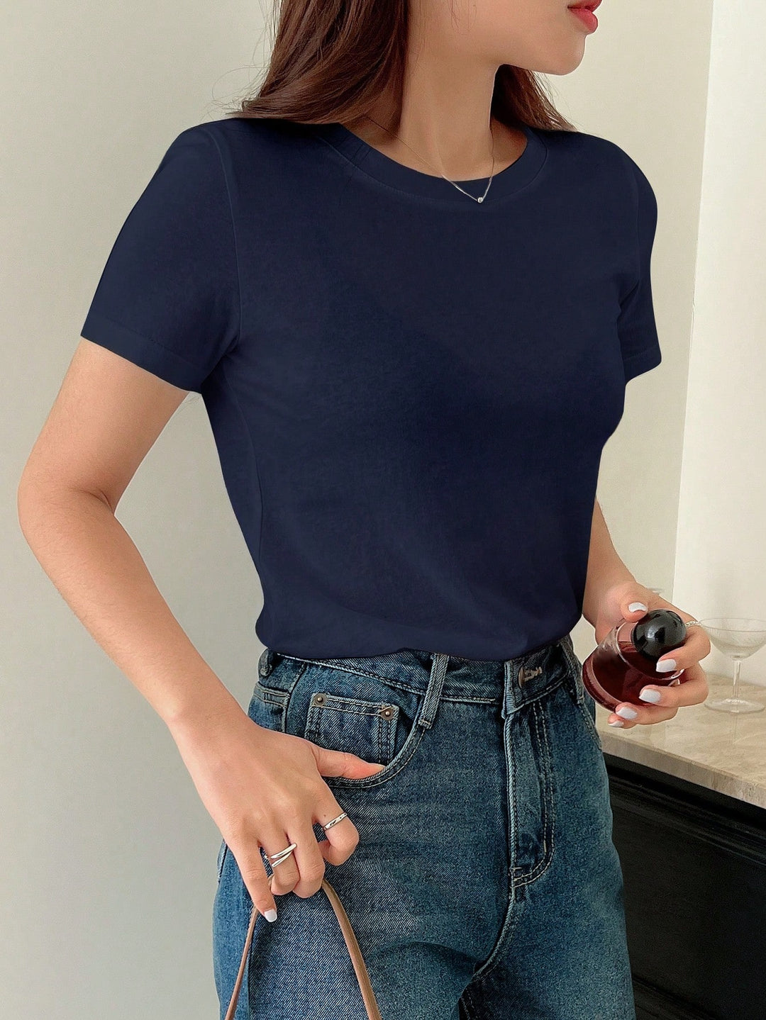 Tricou SHEIN, bleumarin